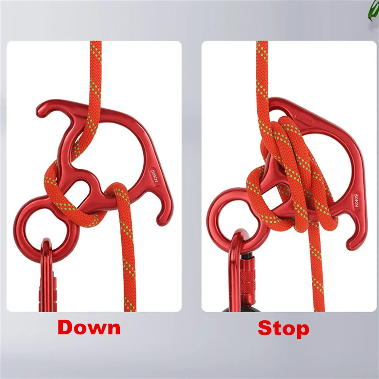 50KN Rescue Figure 8 Descender – Large Bent-Ear Belay Device for Rock Climbing and Peak Rescue - Trekker Essentials