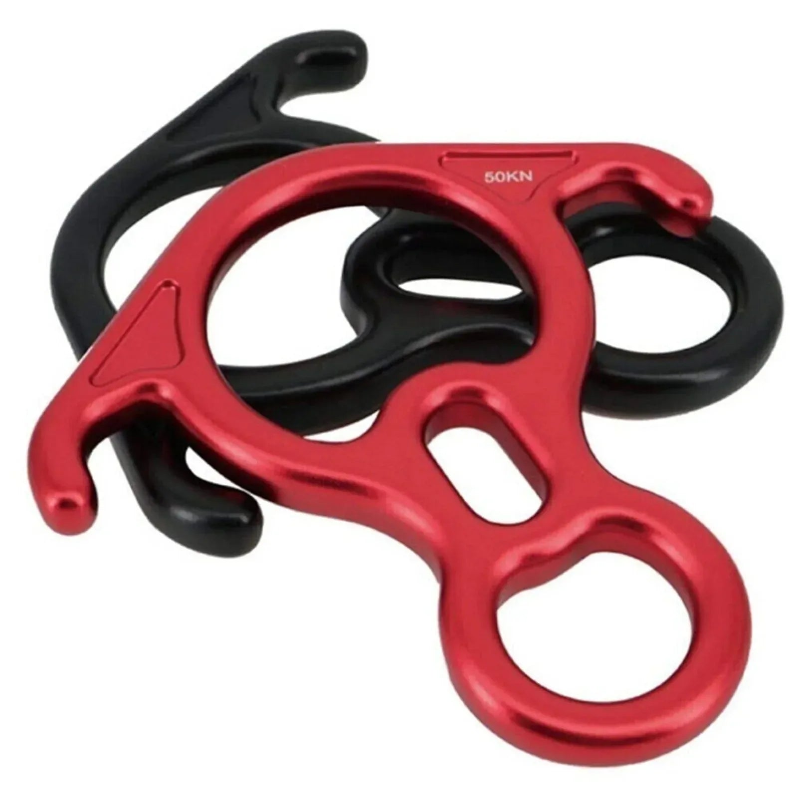 50KN Rescue Figure 8 Descender – Large Bent-Ear Belay Device for Rock Climbing and Peak Rescue - Trekker Essentials