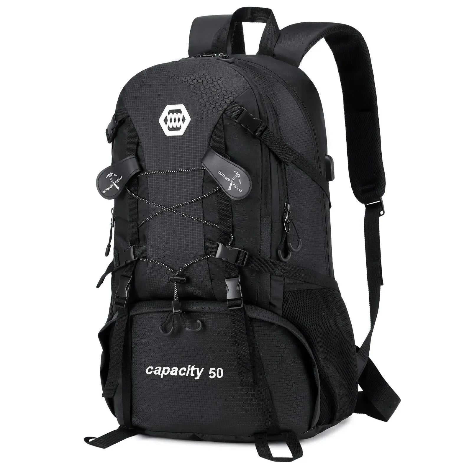 50L Waterproof Hiking Backpack with Shoe Compartment - Ideal for Men and Women - Trekker Essentials