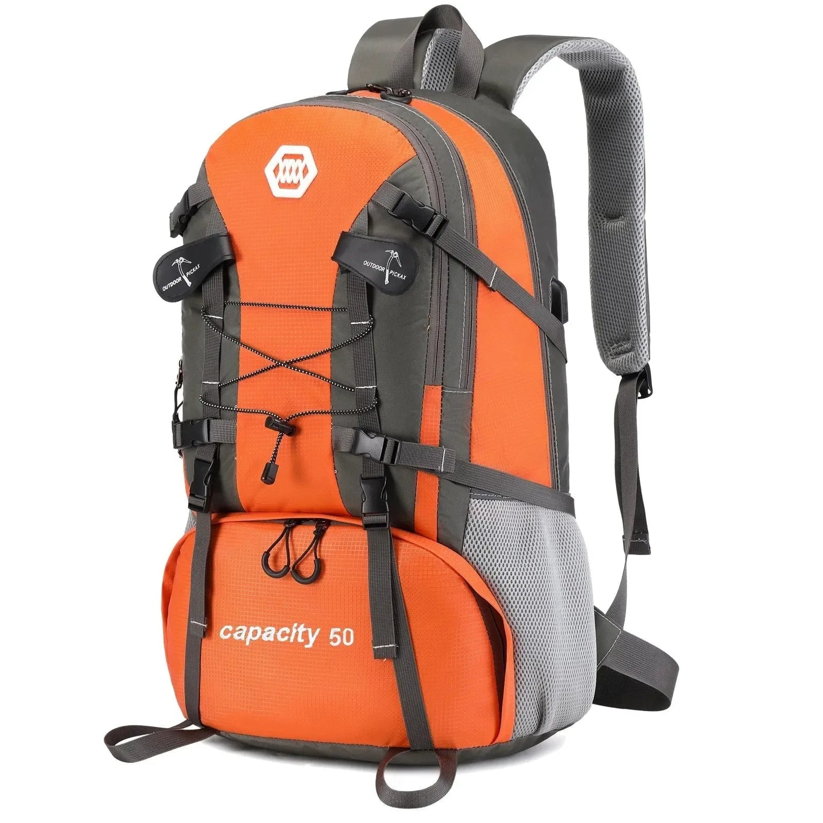 50L Waterproof Hiking Backpack with Shoe Compartment - Ideal for Men and Women - Trekker Essentials