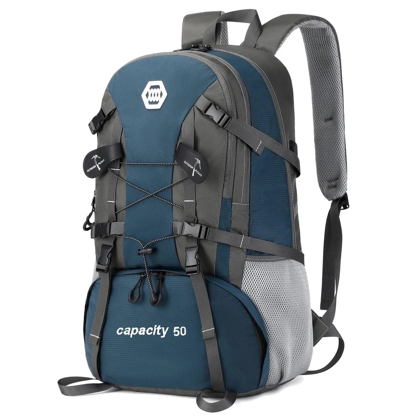 50L Waterproof Hiking Backpack with Shoe Compartment - Ideal for Men and Women - Trekker Essentials