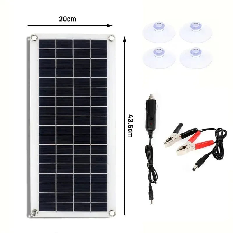 50W Solar Panel 12V USB Power Portable Outdoor Solar Cell Car Ship Camping Hiking Travel Phone Charger - Trekker Essentials
