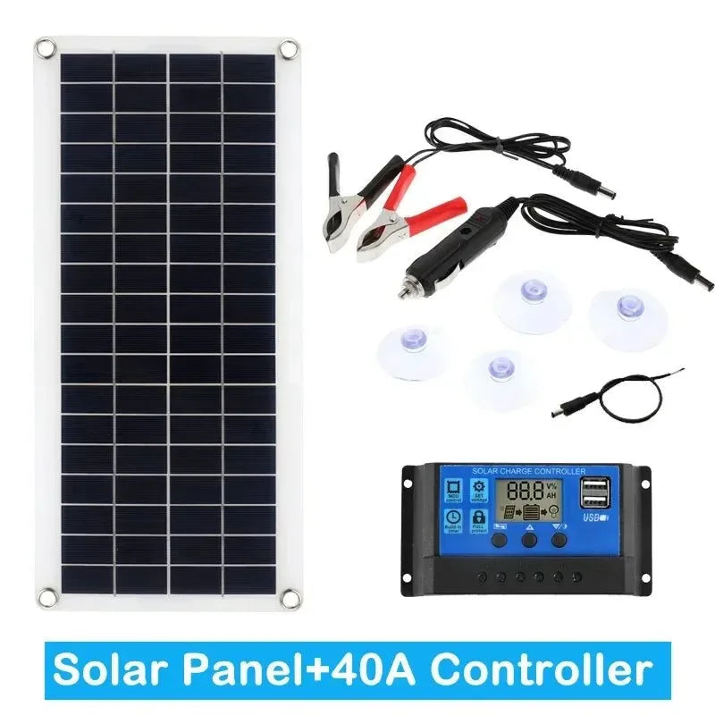 50W Solar Panel 12V USB Power Portable Outdoor Solar Cell Car Ship Camping Hiking Travel Phone Charger - Trekker Essentials
