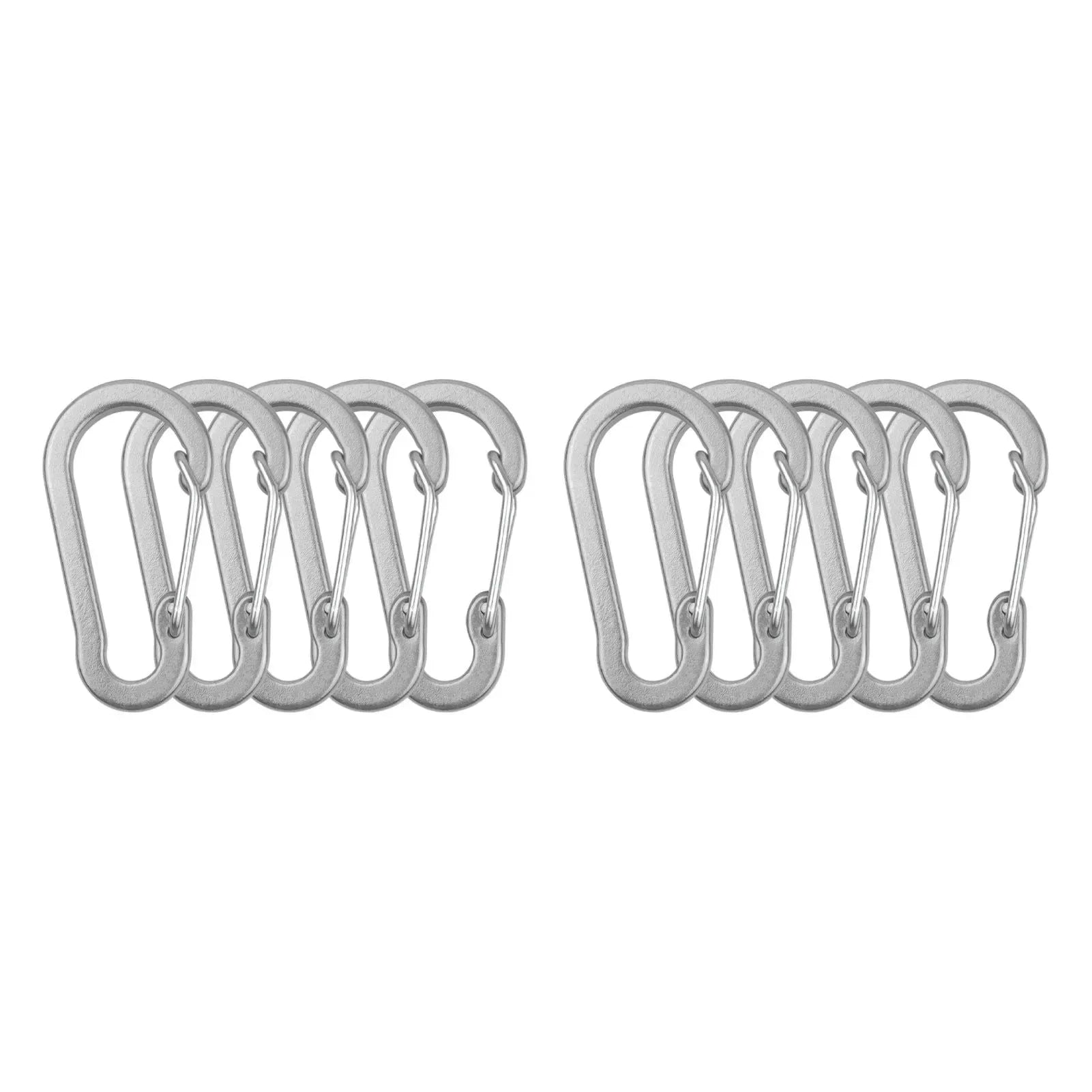 5/10pcs Mini Aluminum Alloy Carabiner Clips - D Rings Keychain Clips for Outdoor Camping, Hiking, Fishing, Backpacking - Trekker Essentials