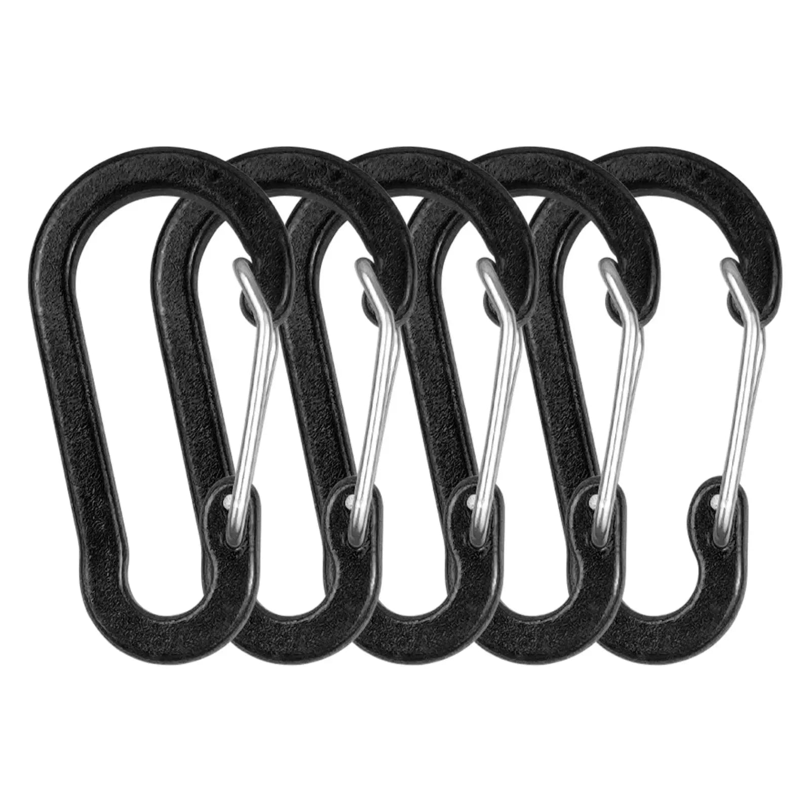 5/10pcs Mini Aluminum Alloy Carabiner Clips - D Rings Keychain Clips for Outdoor Camping, Hiking, Fishing, Backpacking - Trekker Essentials