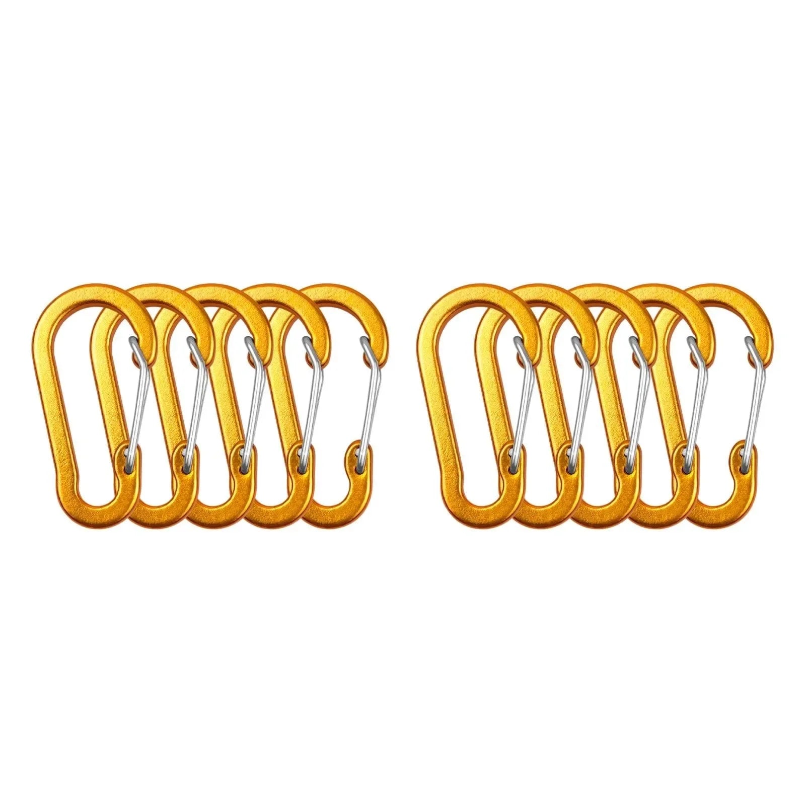 5/10pcs Mini Aluminum Alloy Carabiner Clips - D Rings Keychain Clips for Outdoor Camping, Hiking, Fishing, Backpacking - Trekker Essentials