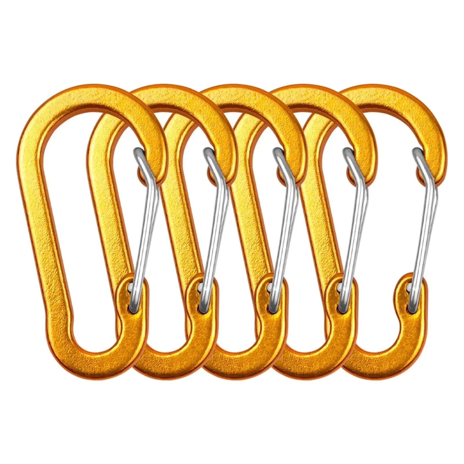 5/10pcs Mini Aluminum Alloy Carabiner Clips - D Rings Keychain Clips for Outdoor Camping, Hiking, Fishing, Backpacking - Trekker Essentials