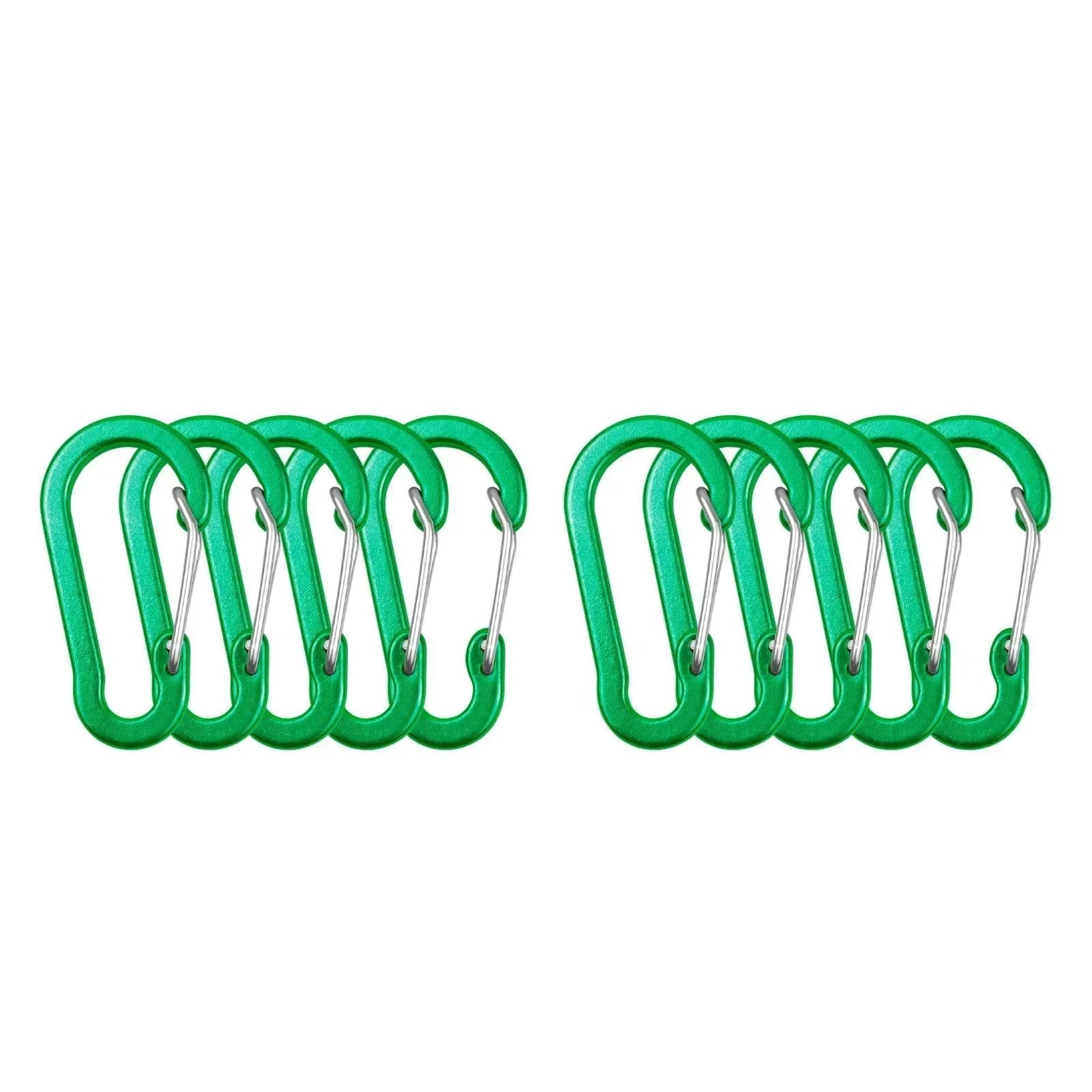5/10pcs Mini Aluminum Alloy Carabiner Clips - D Rings Keychain Clips for Outdoor Camping, Hiking, Fishing, Backpacking - Trekker Essentials