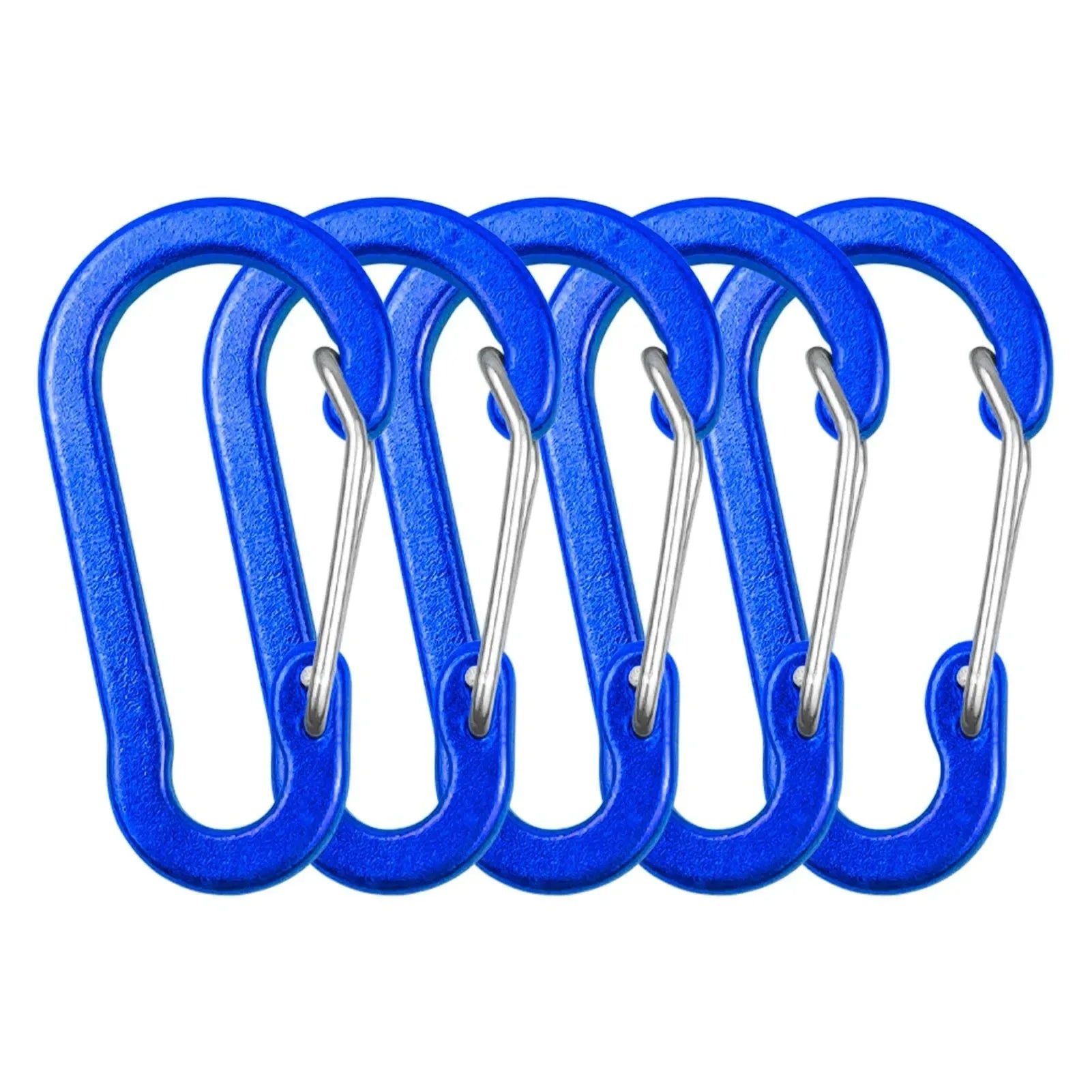 5/10pcs Mini Aluminum Alloy Carabiner Clips - D Rings Keychain Clips for Outdoor Camping, Hiking, Fishing, Backpacking - Trekker Essentials