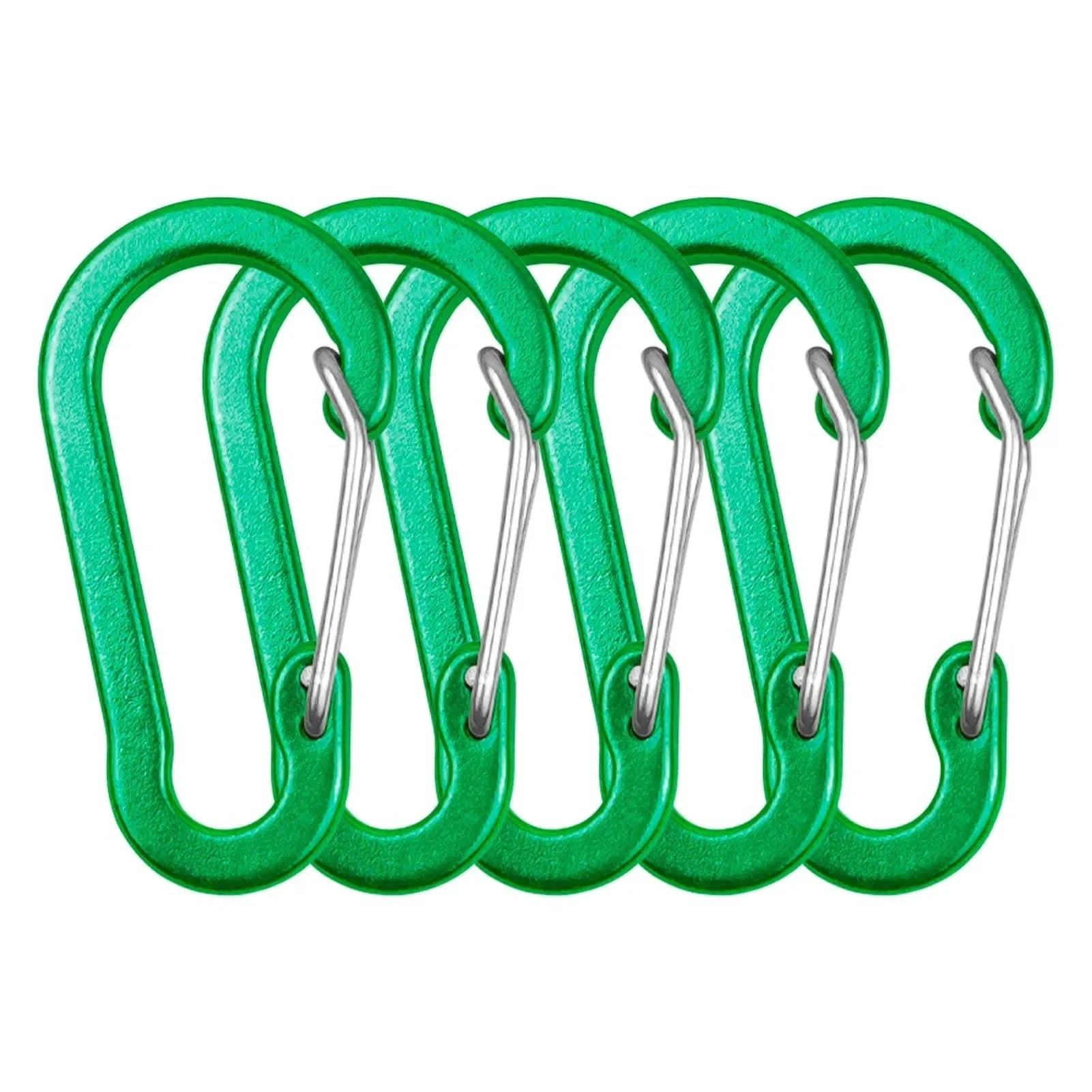 5/10pcs Mini Aluminum Alloy Carabiner Clips - D Rings Keychain Clips for Outdoor Camping, Hiking, Fishing, Backpacking - Trekker Essentials