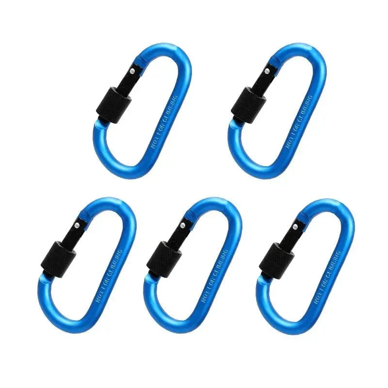5PCS Aluminium Alloy Carabiner Clip Set for Outdoor and Daily Use - Trekker Essentials