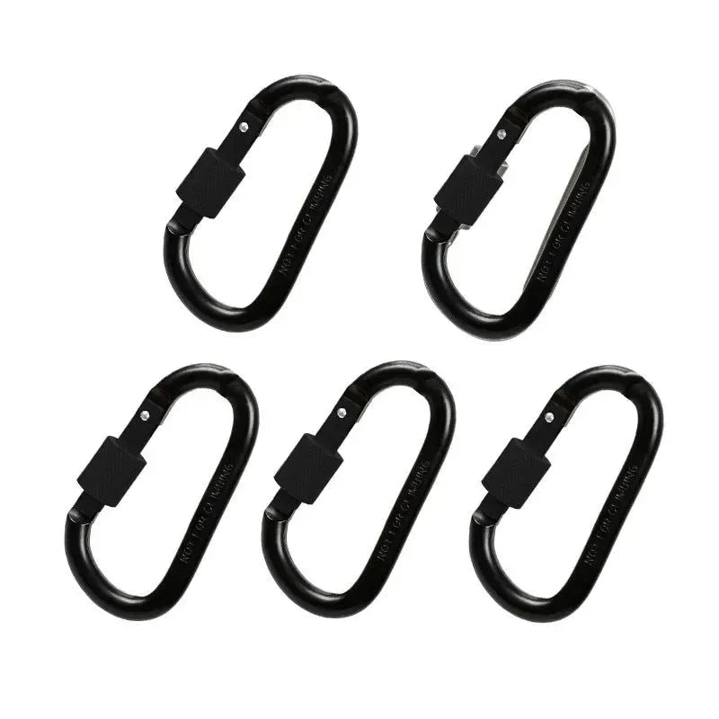 5PCS Aluminium Alloy Carabiner Clip Set for Outdoor and Daily Use - Trekker Essentials
