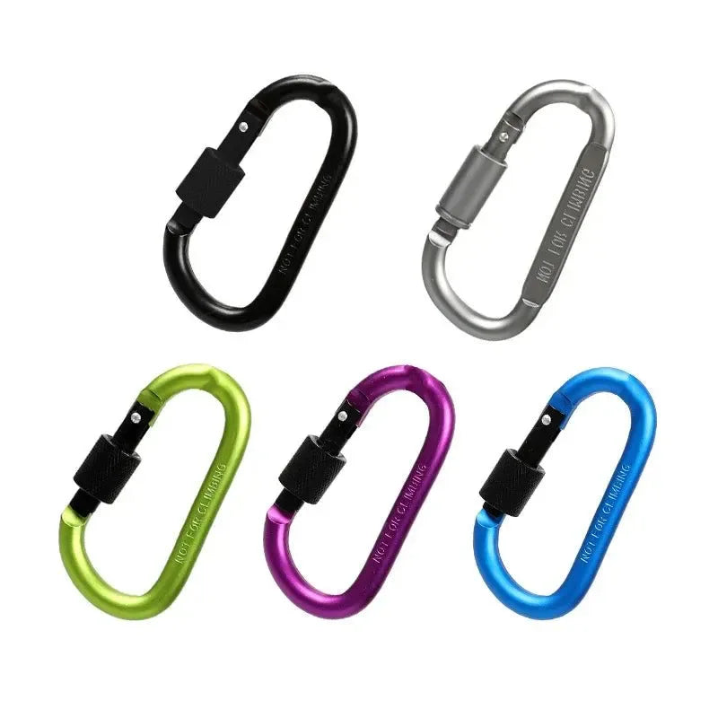 5PCS Aluminium Alloy Carabiner Clip Set for Outdoor and Daily Use - Trekker Essentials