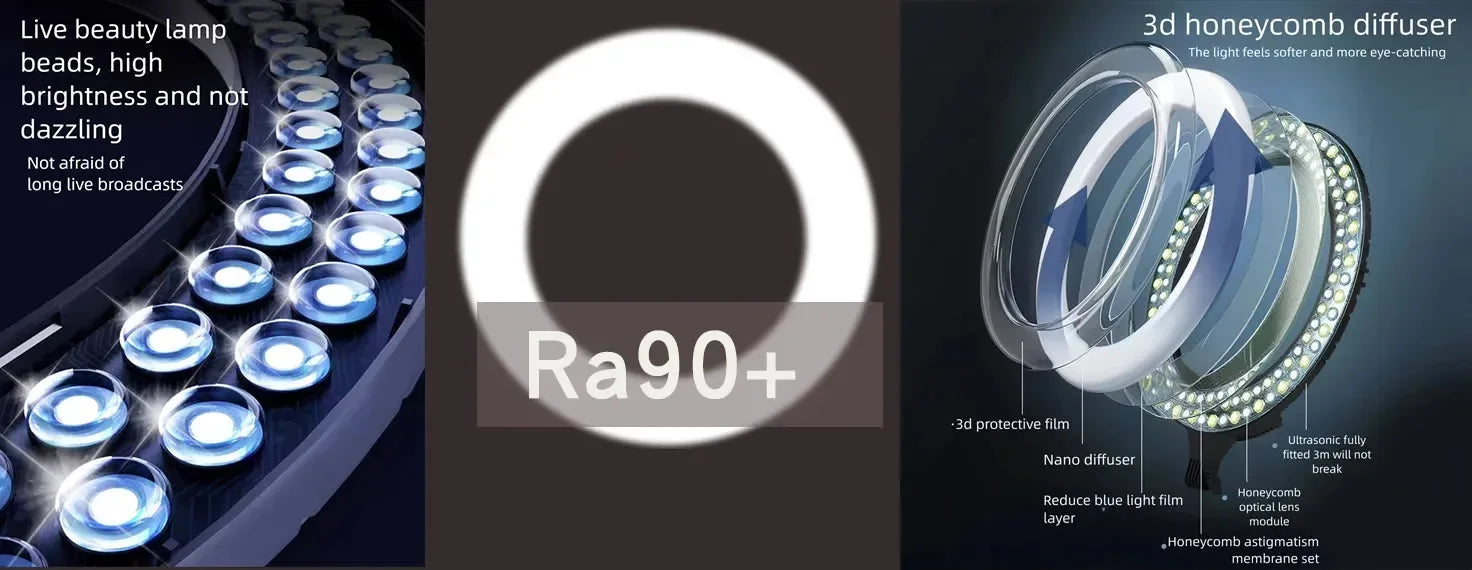 6-14" Professional Ring Light Kit with Tripod – Bi-Color 3200K-5600K LED, USB Powered for Live Streaming, Makeup, TikTok Videos - Trekker Essentials