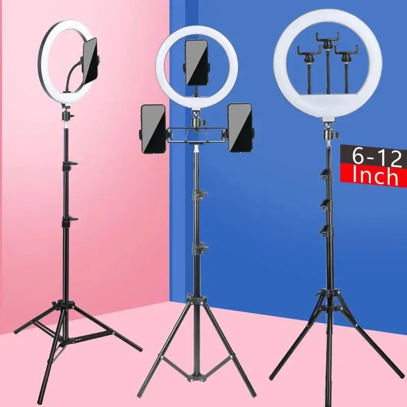 6-14" Professional Ring Light Kit with Tripod – Bi-Color 3200K-5600K LED, USB Powered for Live Streaming, Makeup, TikTok Videos - Trekker Essentials