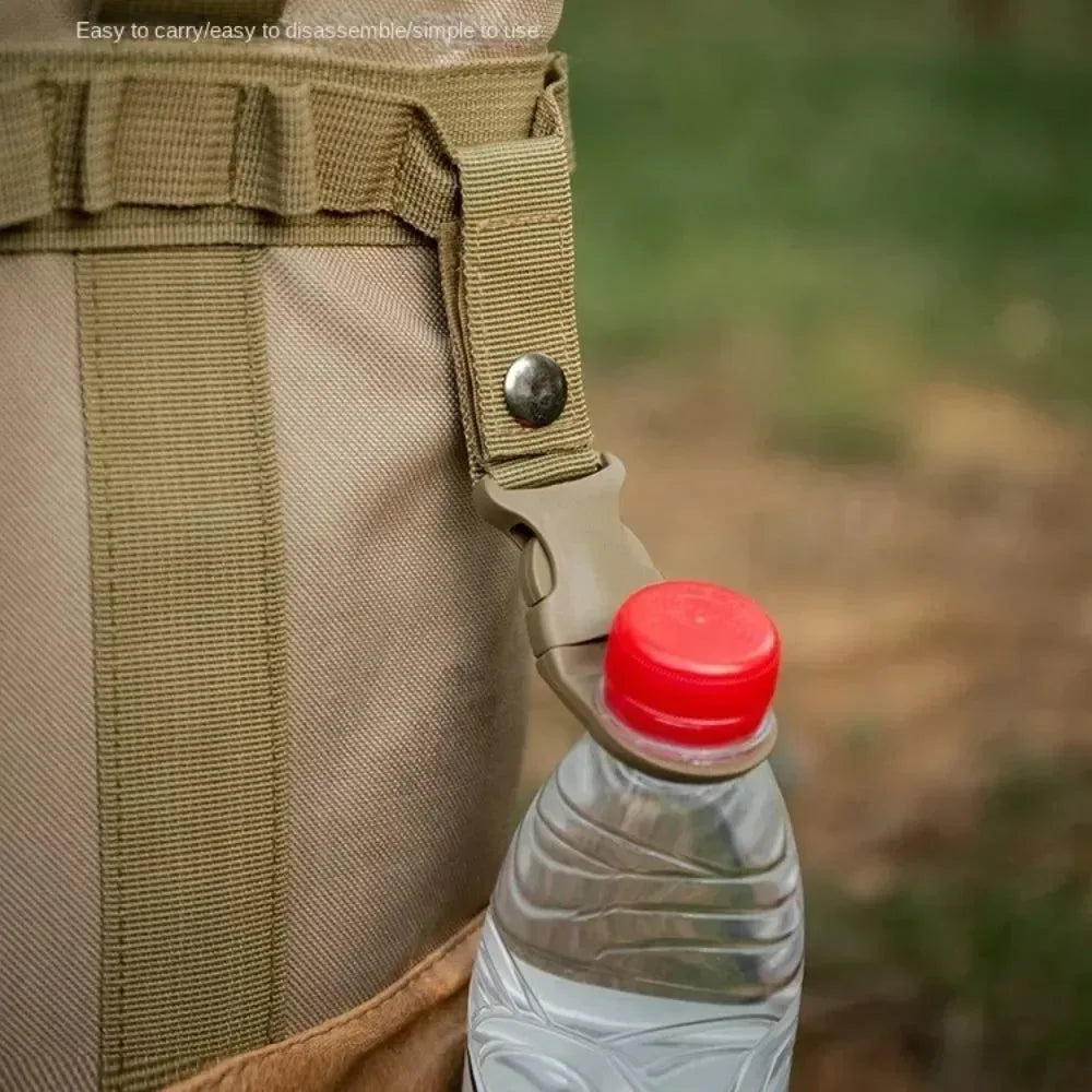 6-Pack Military-Grade Water Bottle Clips – Heavy Duty Nylon Webbing Buckle Hooks for Camping, Hiking & Backpack Accessories - Trekker Essentials