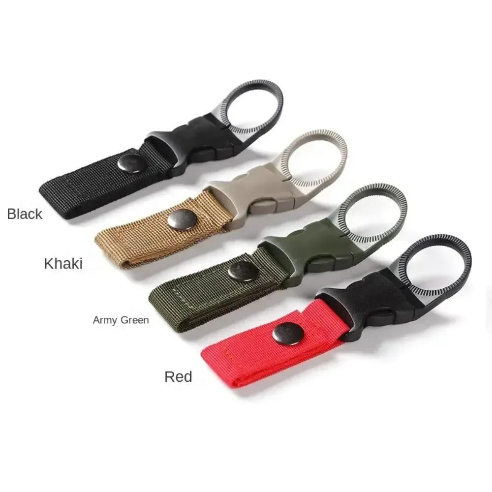 6-Pack Military-Grade Water Bottle Clips – Heavy Duty Nylon Webbing Buckle Hooks for Camping, Hiking & Backpack Accessories - Trekker Essentials