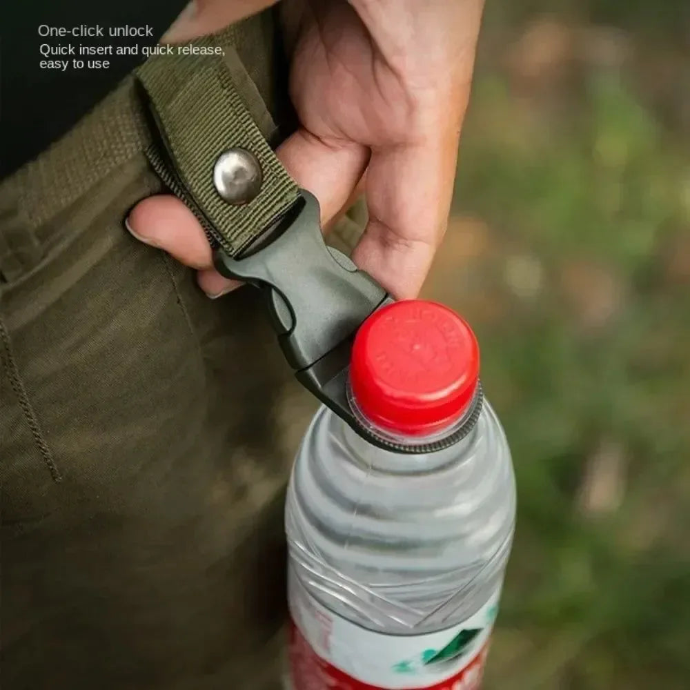 6-Pack Military-Grade Water Bottle Clips – Heavy Duty Nylon Webbing Buckle Hooks for Camping, Hiking & Backpack Accessories - Trekker Essentials