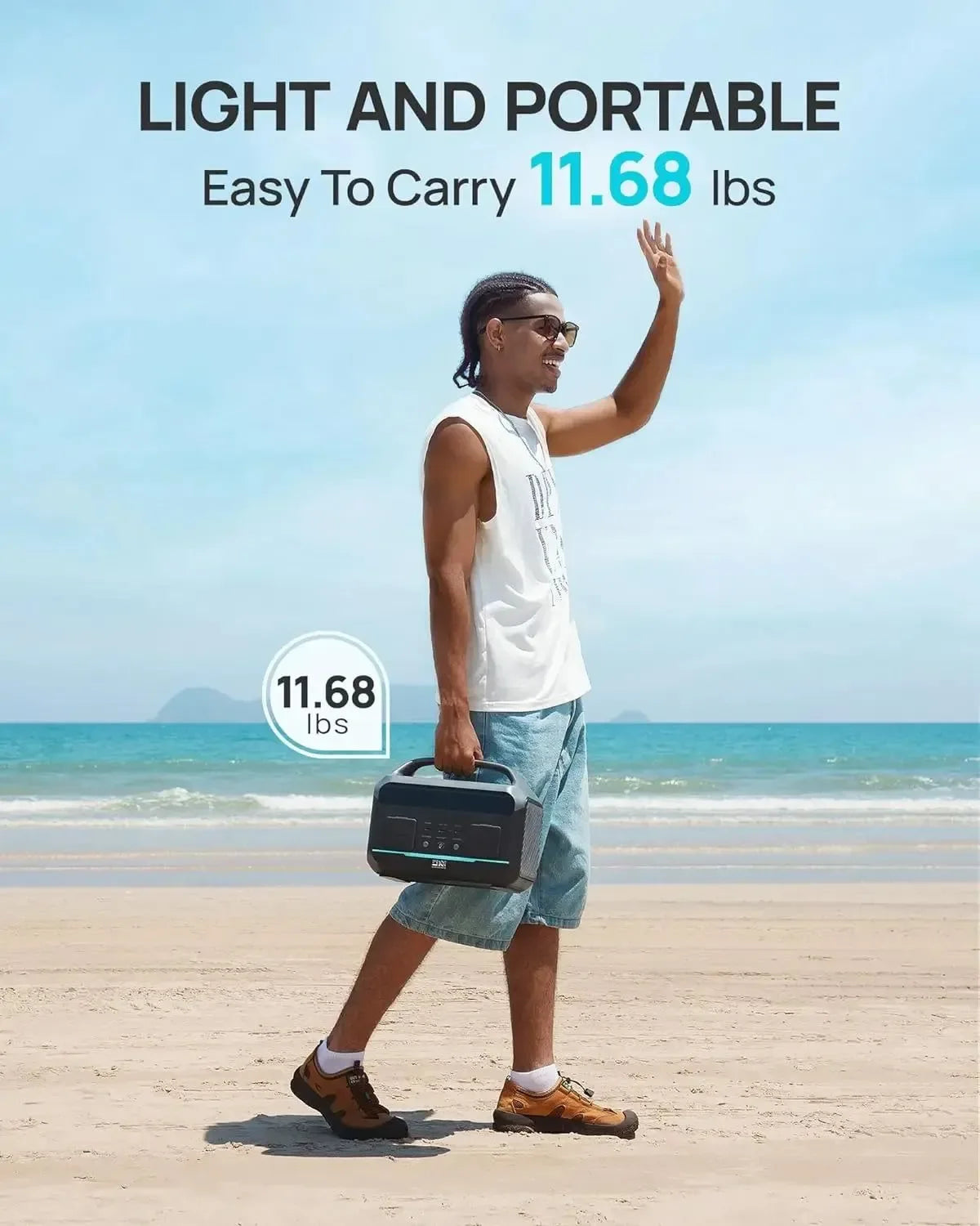 600W Portable Power Station – 299Wh LiFePO4 Solar Generator with Dual 600W AC Outlets - Trekker Essentials