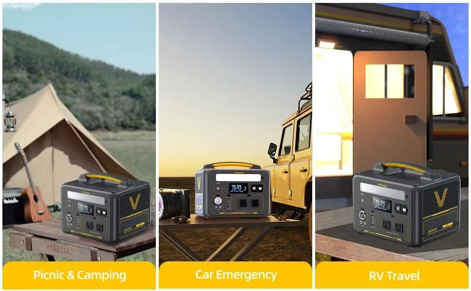 600W Portable Power Station with 110W Solar Panel – 299Wh LiFePO4 Battery, Pure Sine Wave AC, Solar Charger for Camping & Emergencies - Trekker Essentials