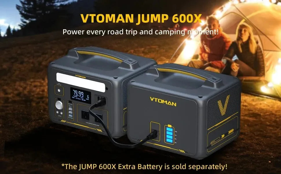 600W Portable Power Station with 110W Solar Panel – 299Wh LiFePO4 Battery, Pure Sine Wave AC, Solar Charger for Camping & Emergencies - Trekker Essentials