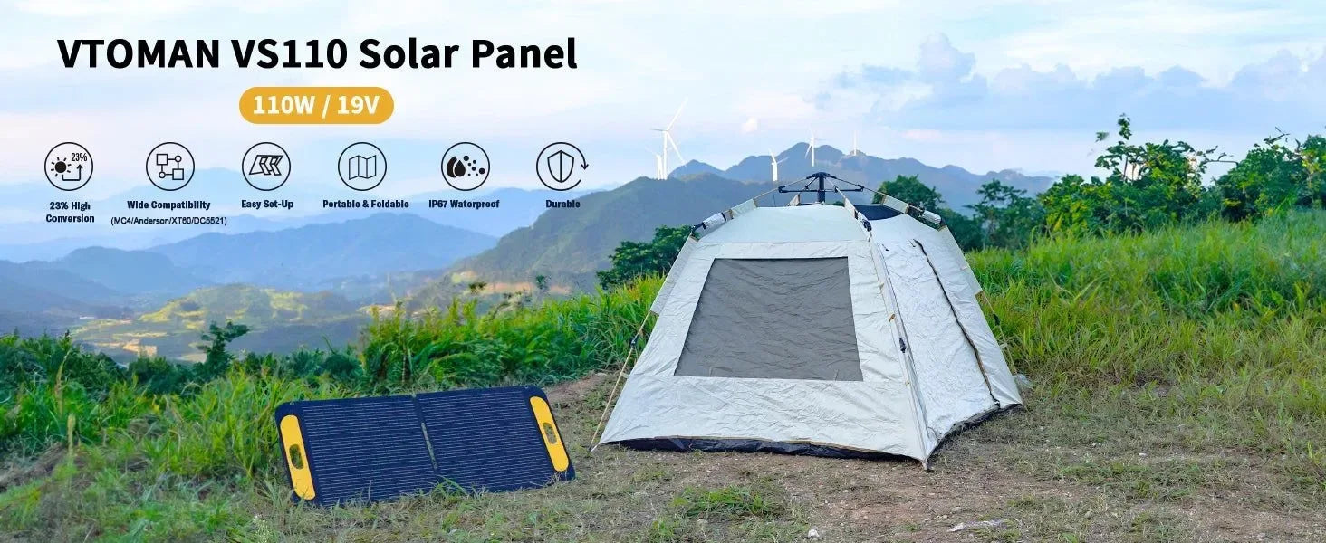 600W Portable Power Station with 110W Solar Panel – 299Wh LiFePO4 Battery, Pure Sine Wave AC, Solar Charger for Camping & Emergencies - Trekker Essentials