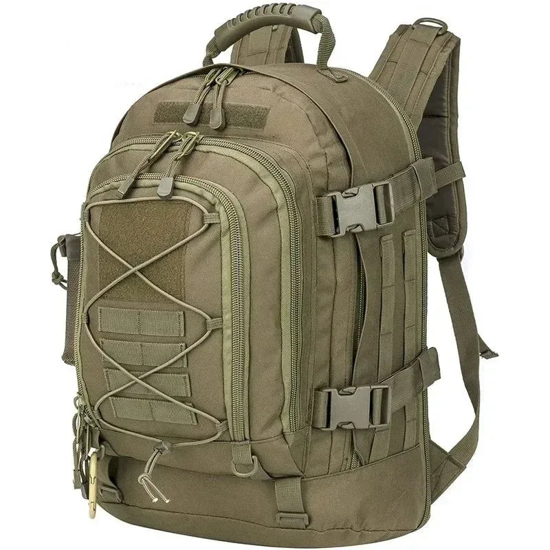 60L Military Tactical Backpack - Army Molle Assault Rucksack for Outdoor Travel, Hiking, Camping, Hunting - Trekker Essentials