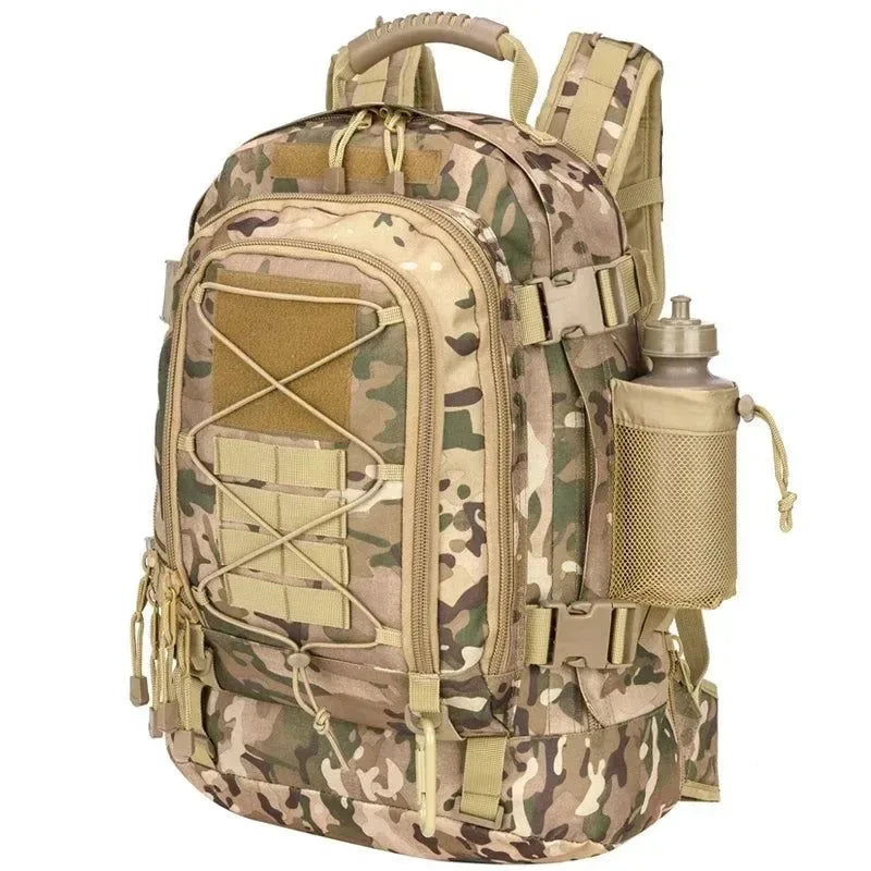 60L Military Tactical Backpack - Army Molle Assault Rucksack for Outdoor Travel, Hiking, Camping, Hunting - Trekker Essentials