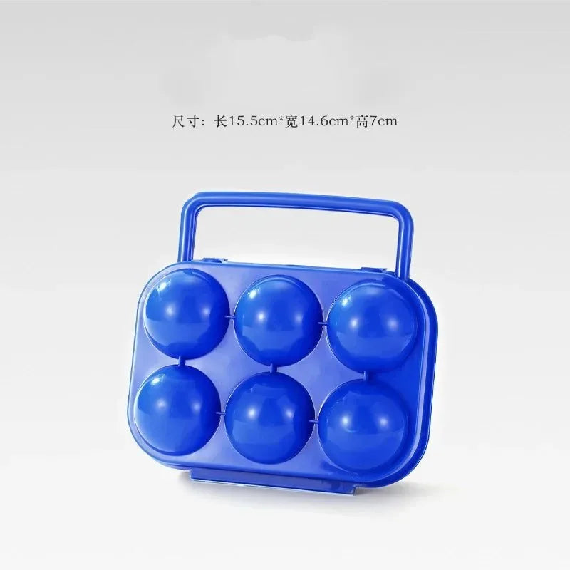 6/12 Grid Egg Storage Box - Plastic Travel Portable Kitchen Utensils for Outdoor Picnic BBQ Camping Tableware - Trekker Essentials
