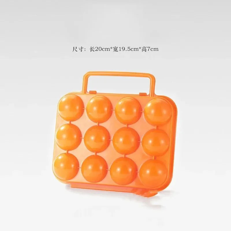 6/12 Grid Egg Storage Box - Plastic Travel Portable Kitchen Utensils for Outdoor Picnic BBQ Camping Tableware - Trekker Essentials