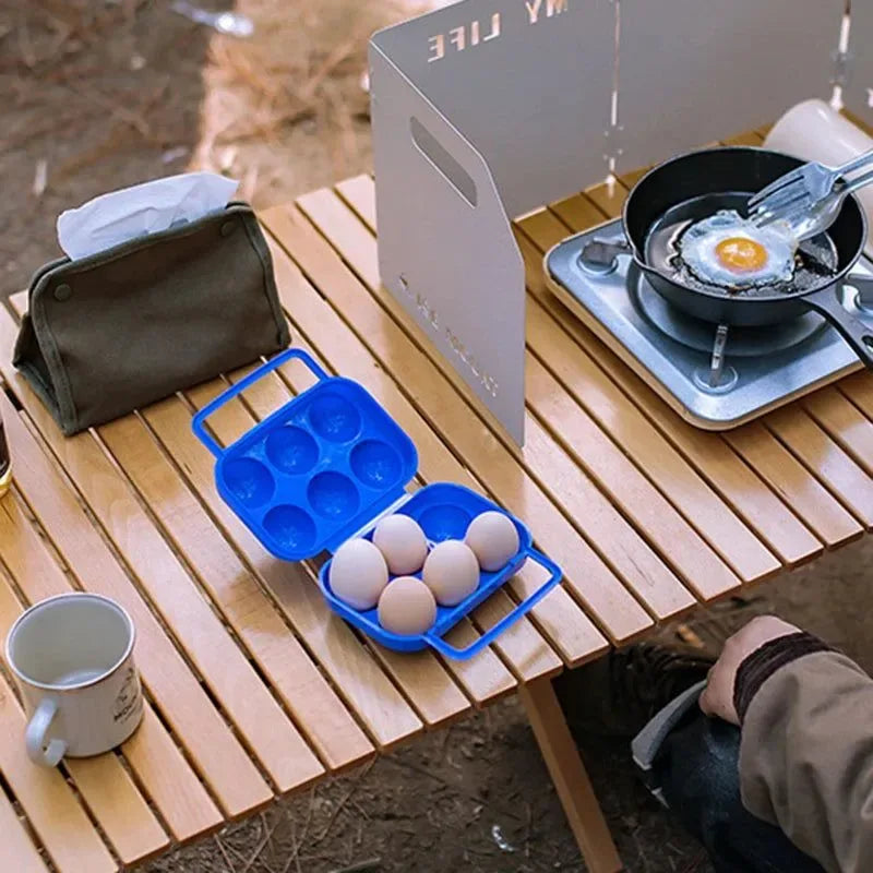 6/12 Grid Egg Storage Box - Plastic Travel Portable Kitchen Utensils for Outdoor Picnic BBQ Camping Tableware - Trekker Essentials