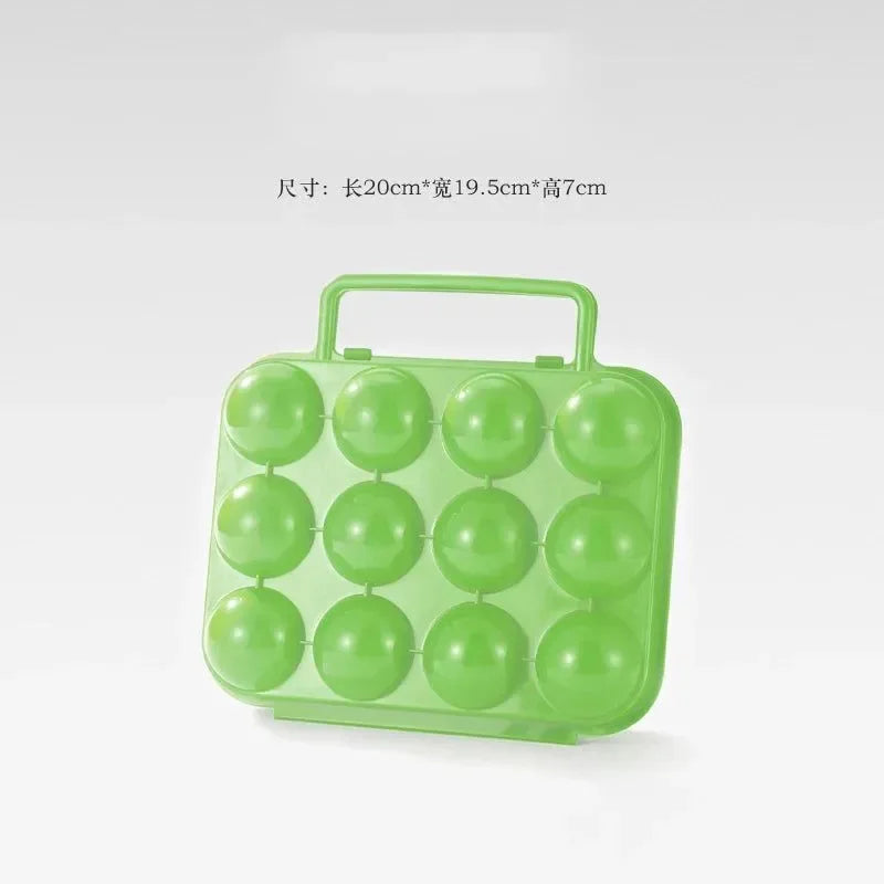 6/12 Grid Egg Storage Box - Plastic Travel Portable Kitchen Utensils for Outdoor Picnic BBQ Camping Tableware - Trekker Essentials