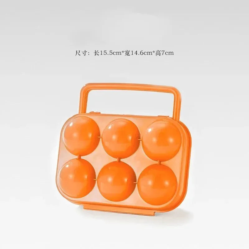 6/12 Grid Egg Storage Box - Plastic Travel Portable Kitchen Utensils for Outdoor Picnic BBQ Camping Tableware - Trekker Essentials