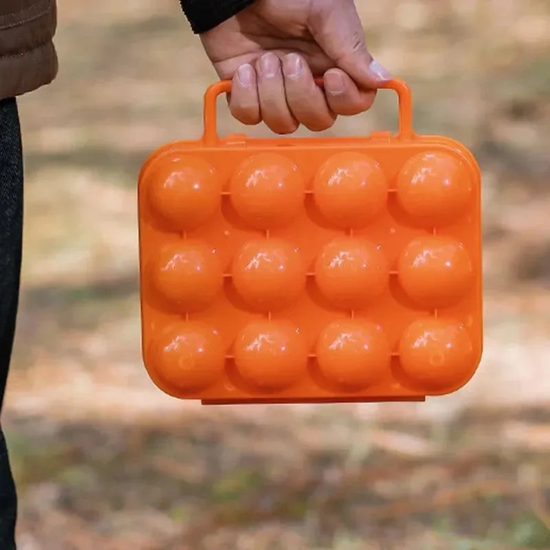 6/12 Grid Egg Storage Box - Plastic Travel Portable Kitchen Utensils for Outdoor Picnic BBQ Camping Tableware - Trekker Essentials