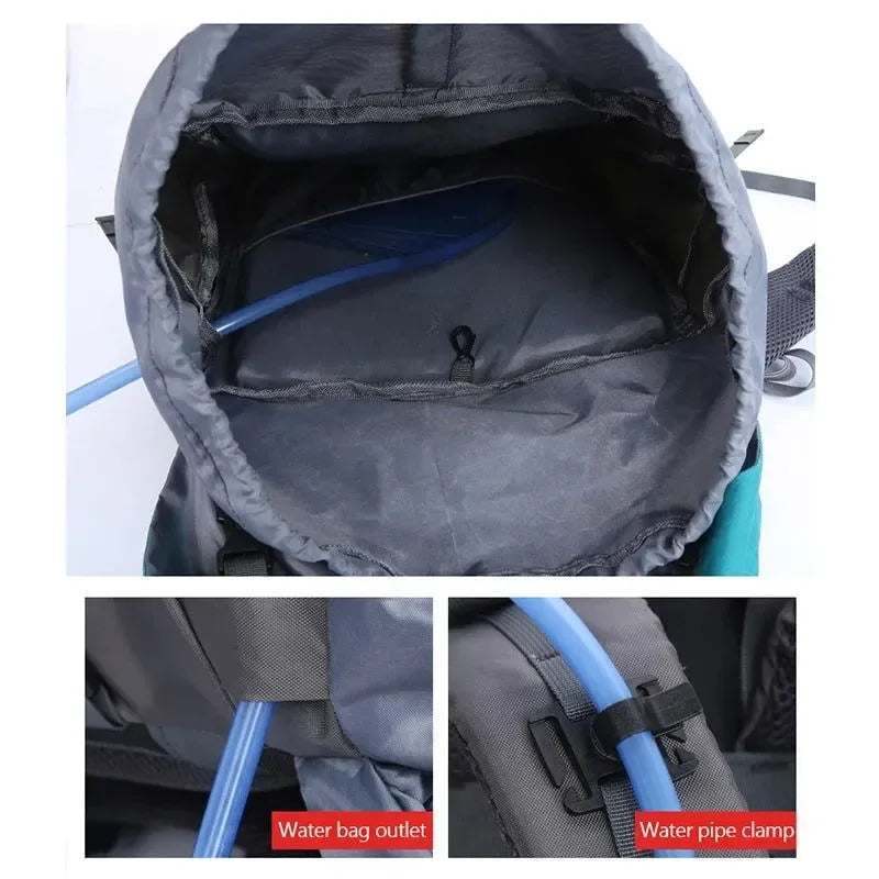 65L Waterproof Camping Backpack - Large Capacity Outdoor Climbing and Hiking Bag for Mountaineering and Trekking - Trekker Essentials