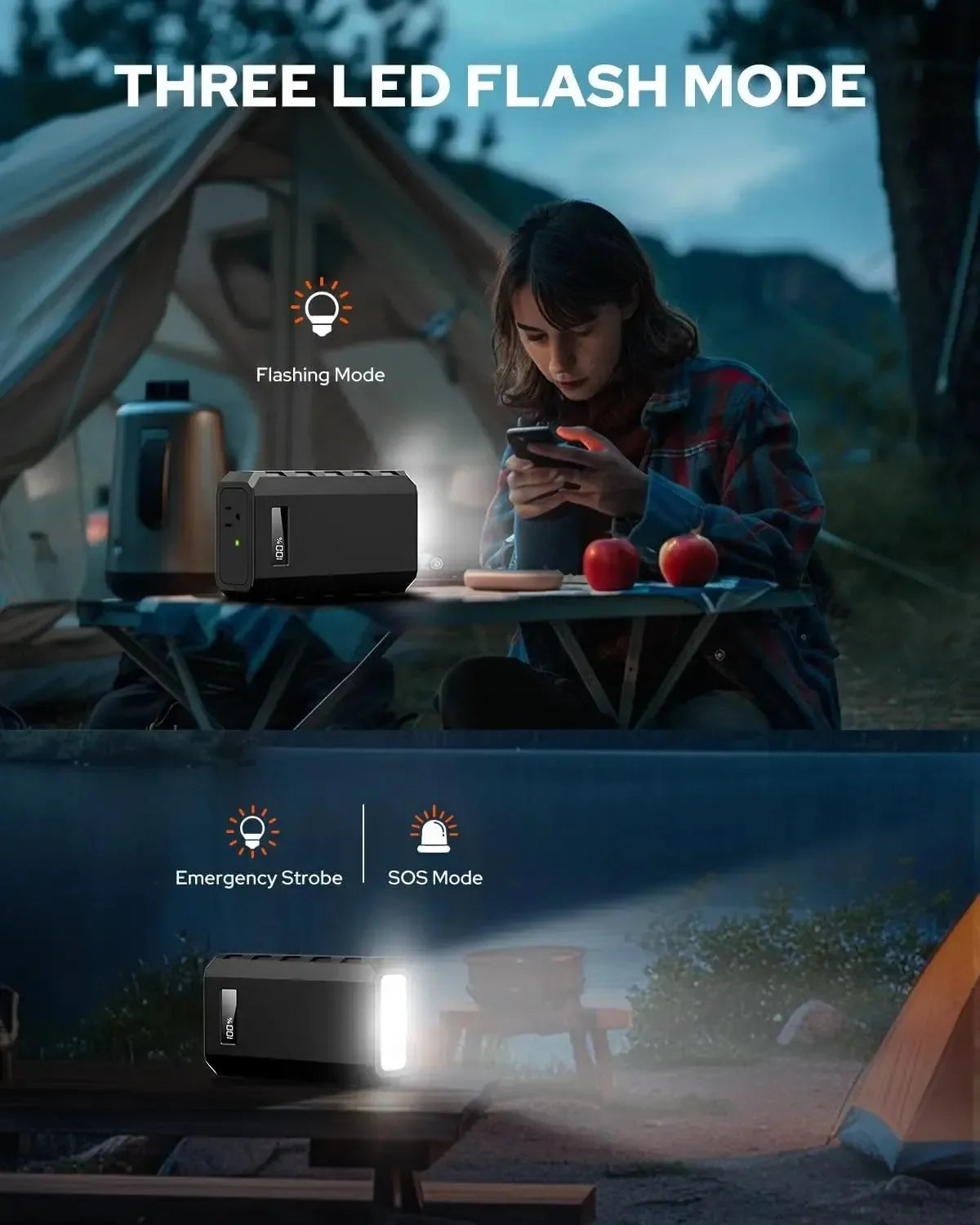 65W Portable Power Station with AC Outlet - 88.8Wh/24000mAh Solar Generator for Camping & Travel - Trekker Essentials