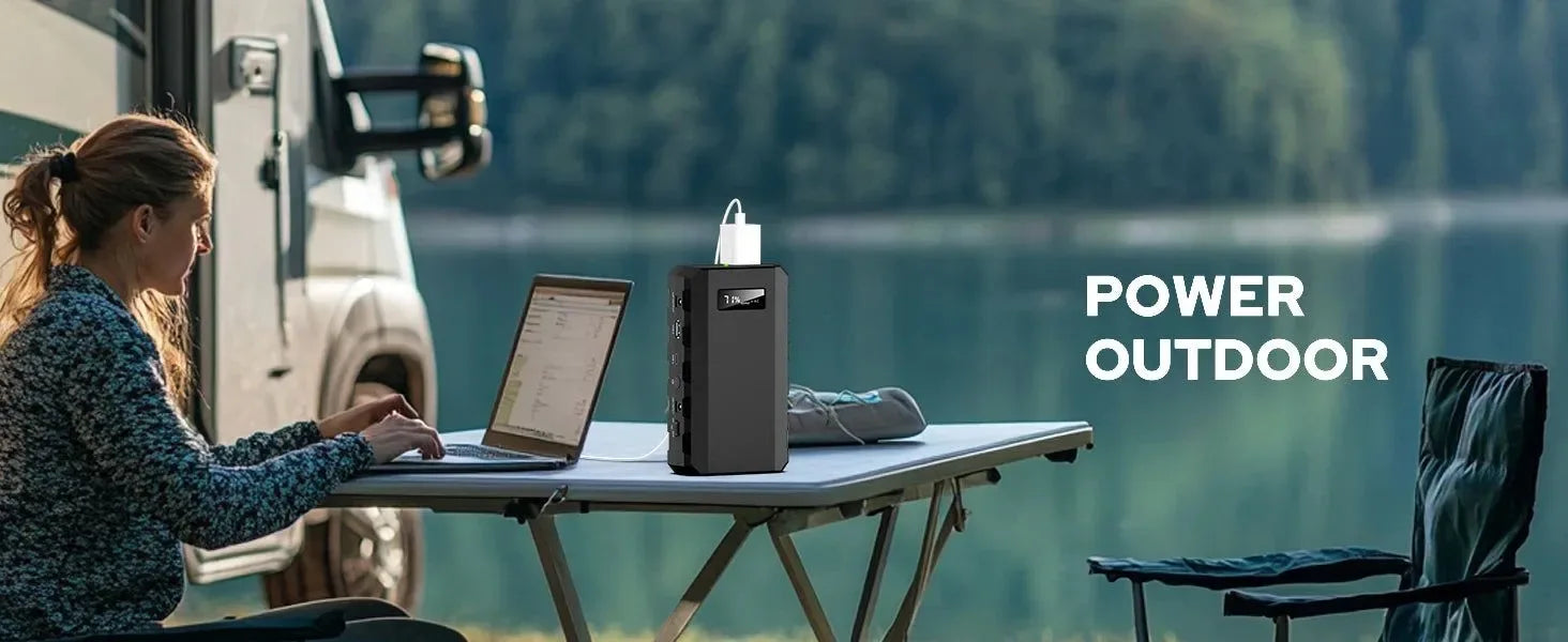 65W Portable Power Station with AC Outlet - 88.8Wh/24000mAh Solar Generator for Camping & Travel - Trekker Essentials