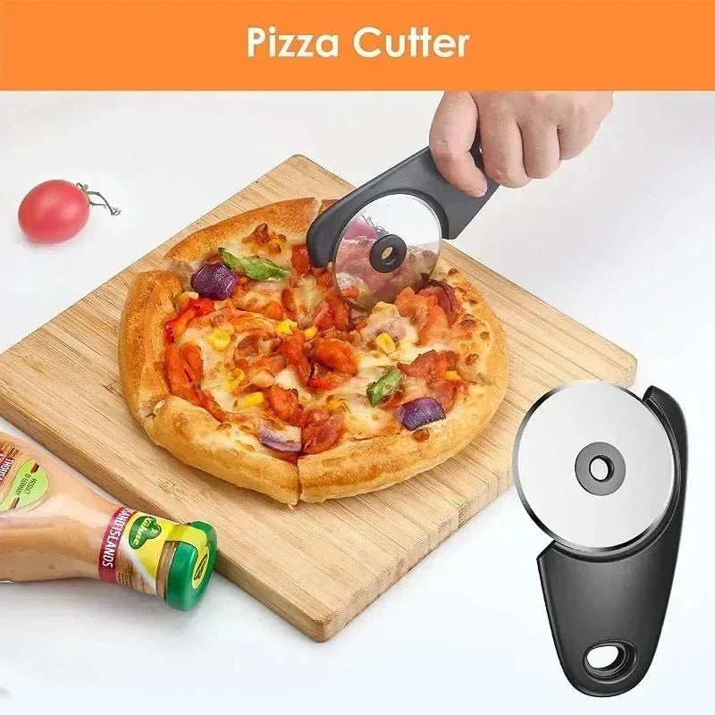 6pcs Kitchen Gadgets Set - Cheese Bottle Opener, Vegetable Peeler, Pizza Cutter, Garlic Grinder, Herb Stripper - Camp Kitchen Tools - Trekker Essentials