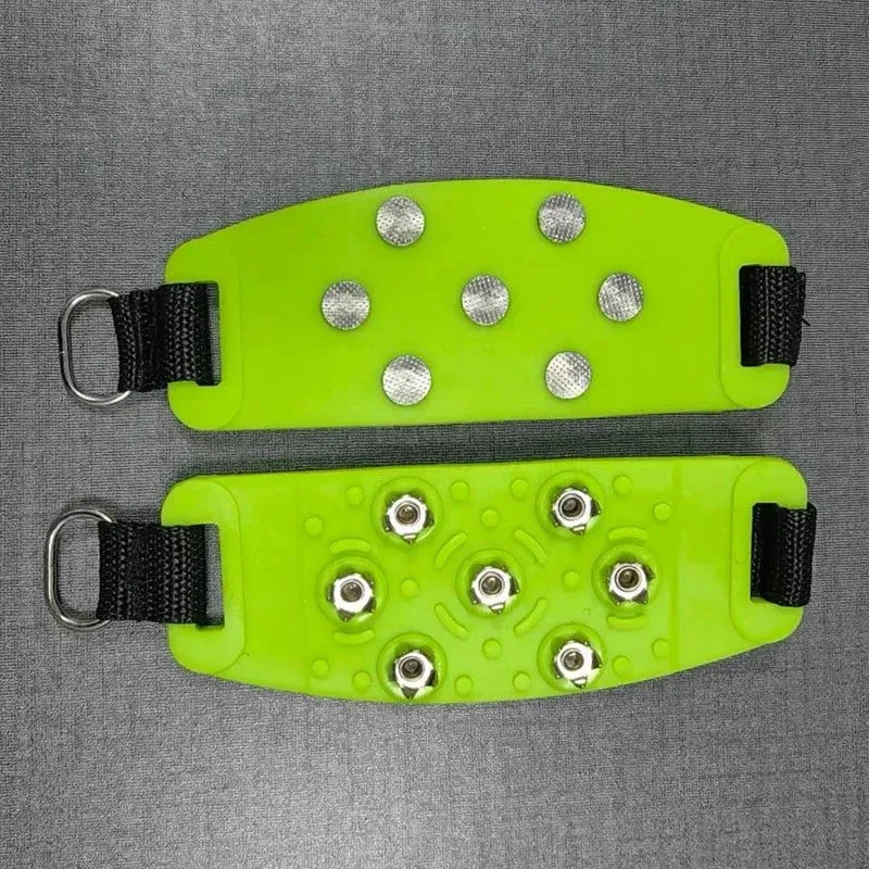 7-Spike Adjustable Ice Cleats - Anti-Slip Shoe Covers for Winter Hiking & Climbing (Fits Most Shoes) - Trekker Essentials