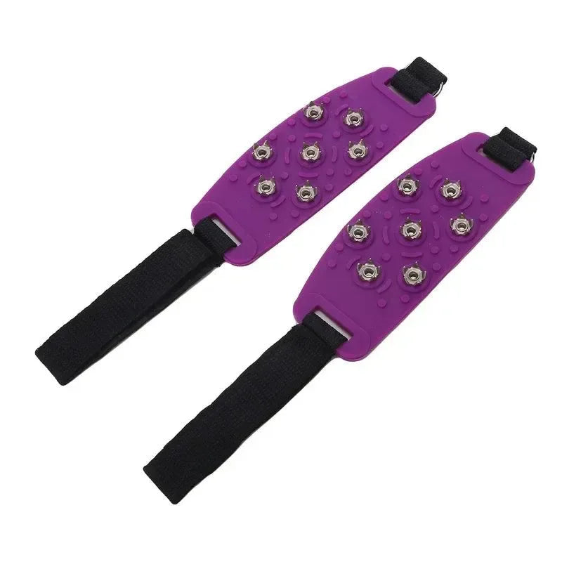 7-Spike Adjustable Ice Cleats - Anti-Slip Shoe Covers for Winter Hiking & Climbing (Fits Most Shoes) - Trekker Essentials