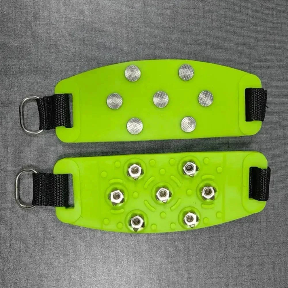 7-Spike Adjustable Ice Cleats - Anti-Slip Shoe Covers for Winter Hiking & Climbing (Fits Most Shoes) - Trekker Essentials