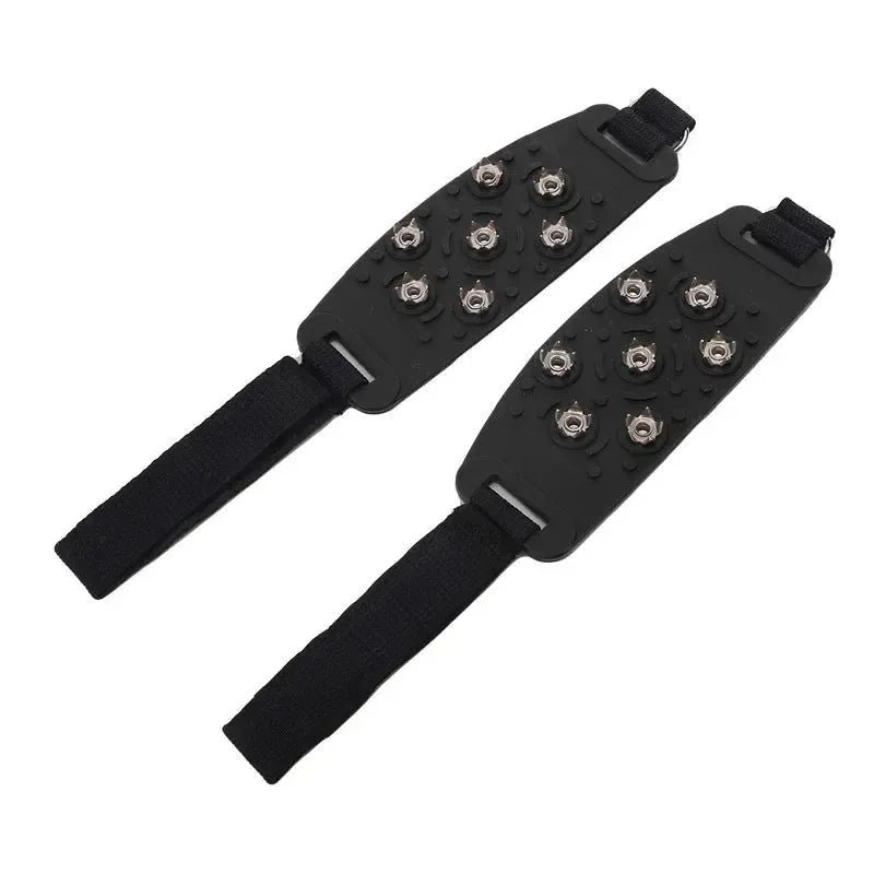 7-Spike Adjustable Ice Cleats - Anti-Slip Shoe Covers for Winter Hiking & Climbing (Fits Most Shoes) - Trekker Essentials