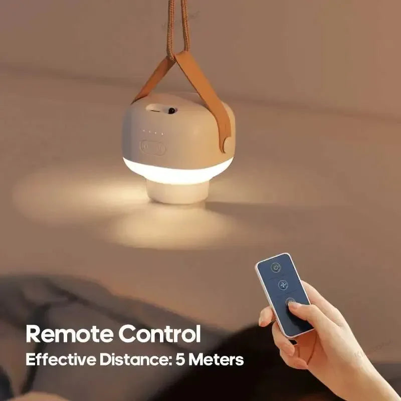 7200mAh Outdoor Camping Fan – Cordless Ceiling Fan with LED Light & Remote Control - Trekker Essentials