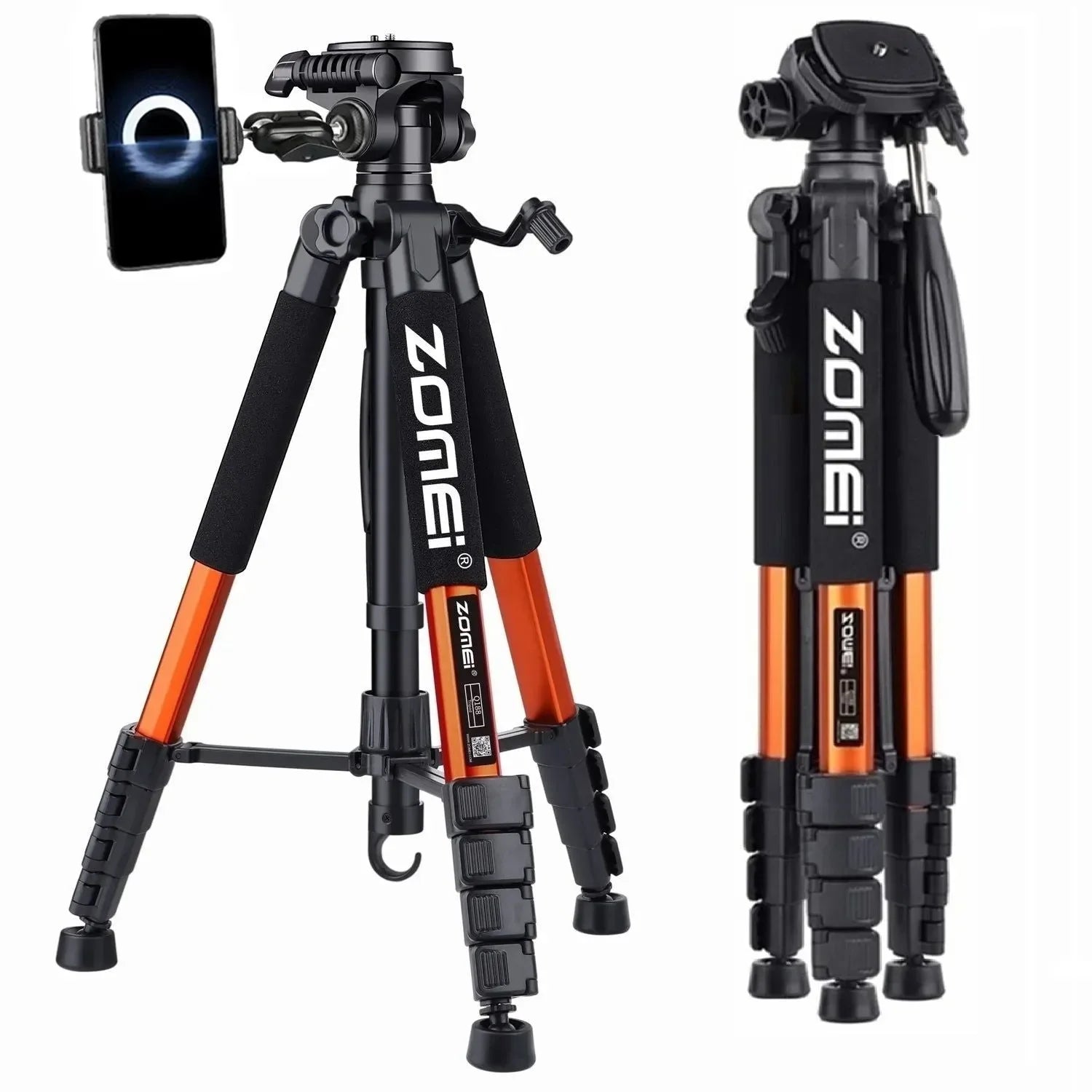 73.6" Professional Camera Tripod - 5kg Load Aluminum Alloy DSLR/Phone Stand - Trekker Essentials