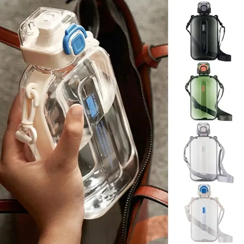 750ml Travel Portable Flat Water Bottle - Space-Saving Straight Drinking Kettle for Camping and Outdoor Hiking - Trekker Essentials