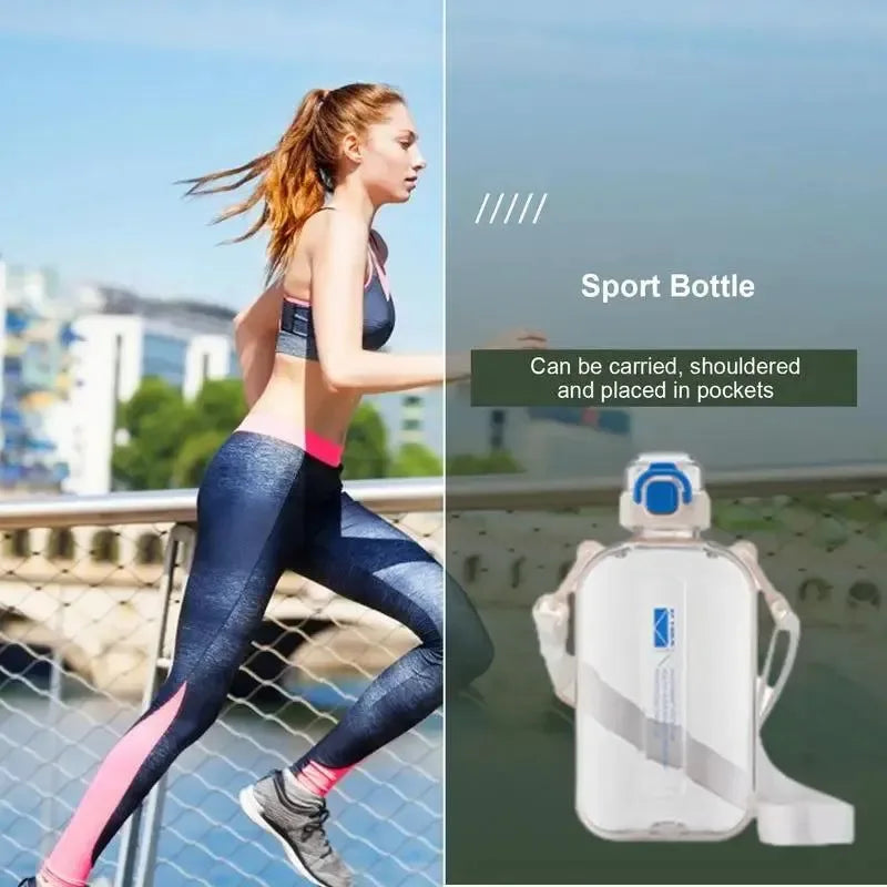 750ml Travel Portable Flat Water Bottle - Space-Saving Straight Drinking Kettle for Camping and Outdoor Hiking - Trekker Essentials