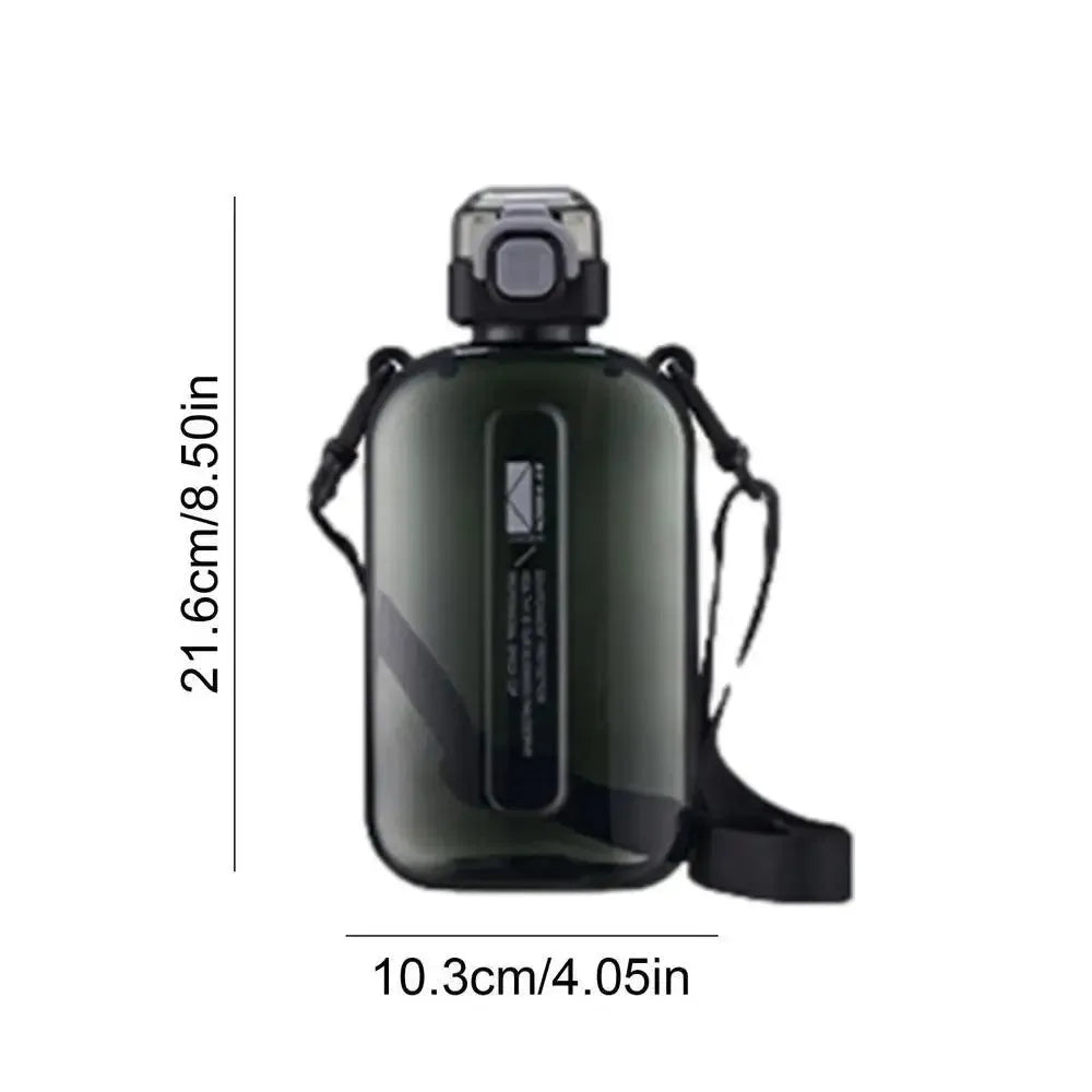 750ml Travel Portable Flat Water Bottle - Space-Saving Straight Drinking Kettle for Camping and Outdoor Hiking - Trekker Essentials