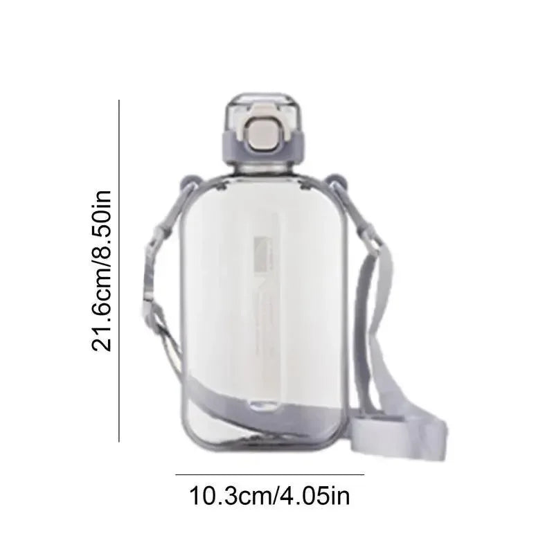 750ml Travel Portable Flat Water Bottle - Space-Saving Straight Drinking Kettle for Camping and Outdoor Hiking - Trekker Essentials