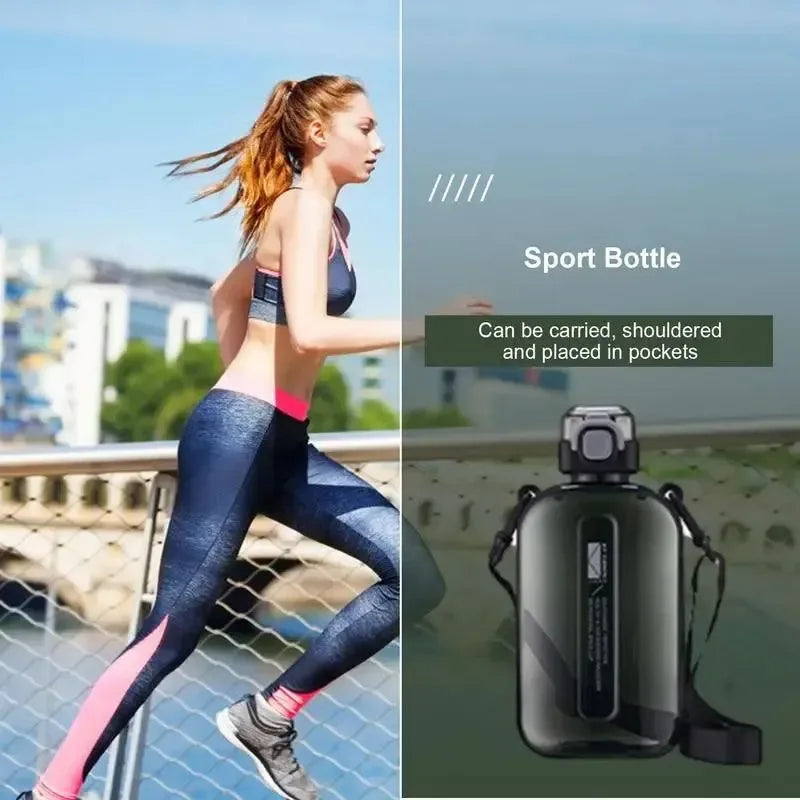750ml Travel Portable Flat Water Bottle - Space-Saving Straight Drinking Kettle for Camping and Outdoor Hiking - Trekker Essentials