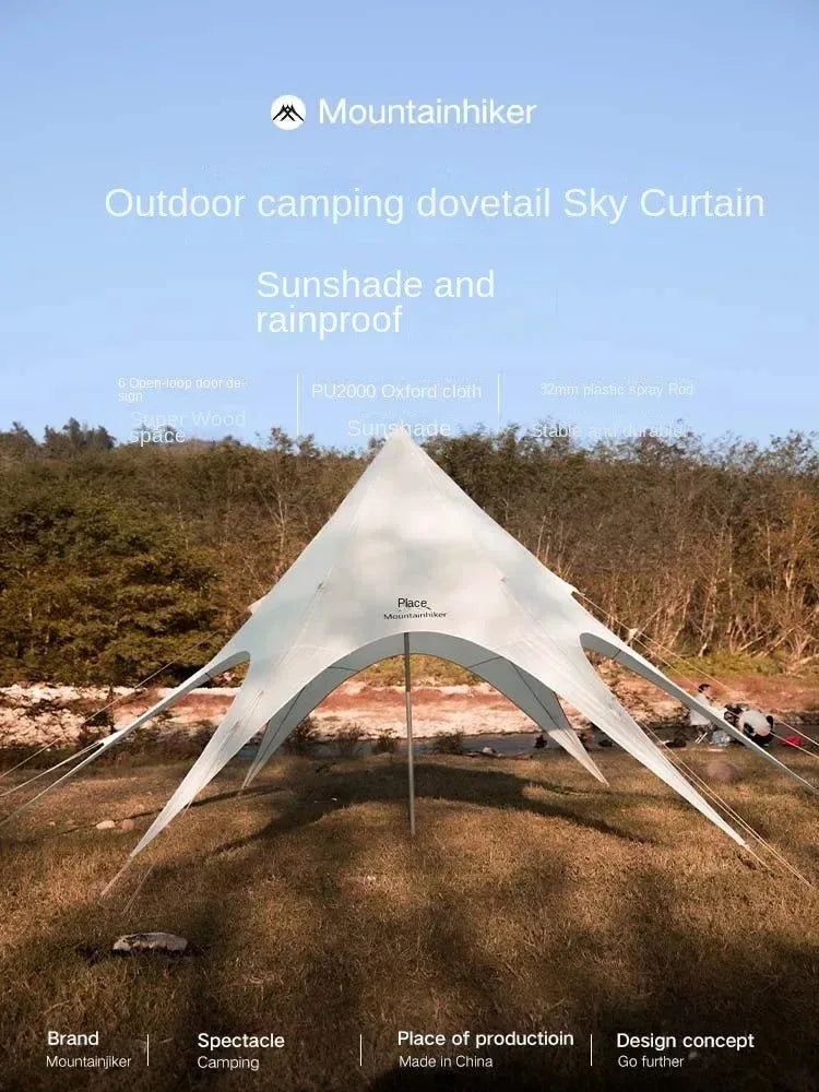 8-12 People Ultra-light Portable Gazebo Outdoor Dovetail Canopy Detachable Camping Sun Shelter - Trekker Essentials